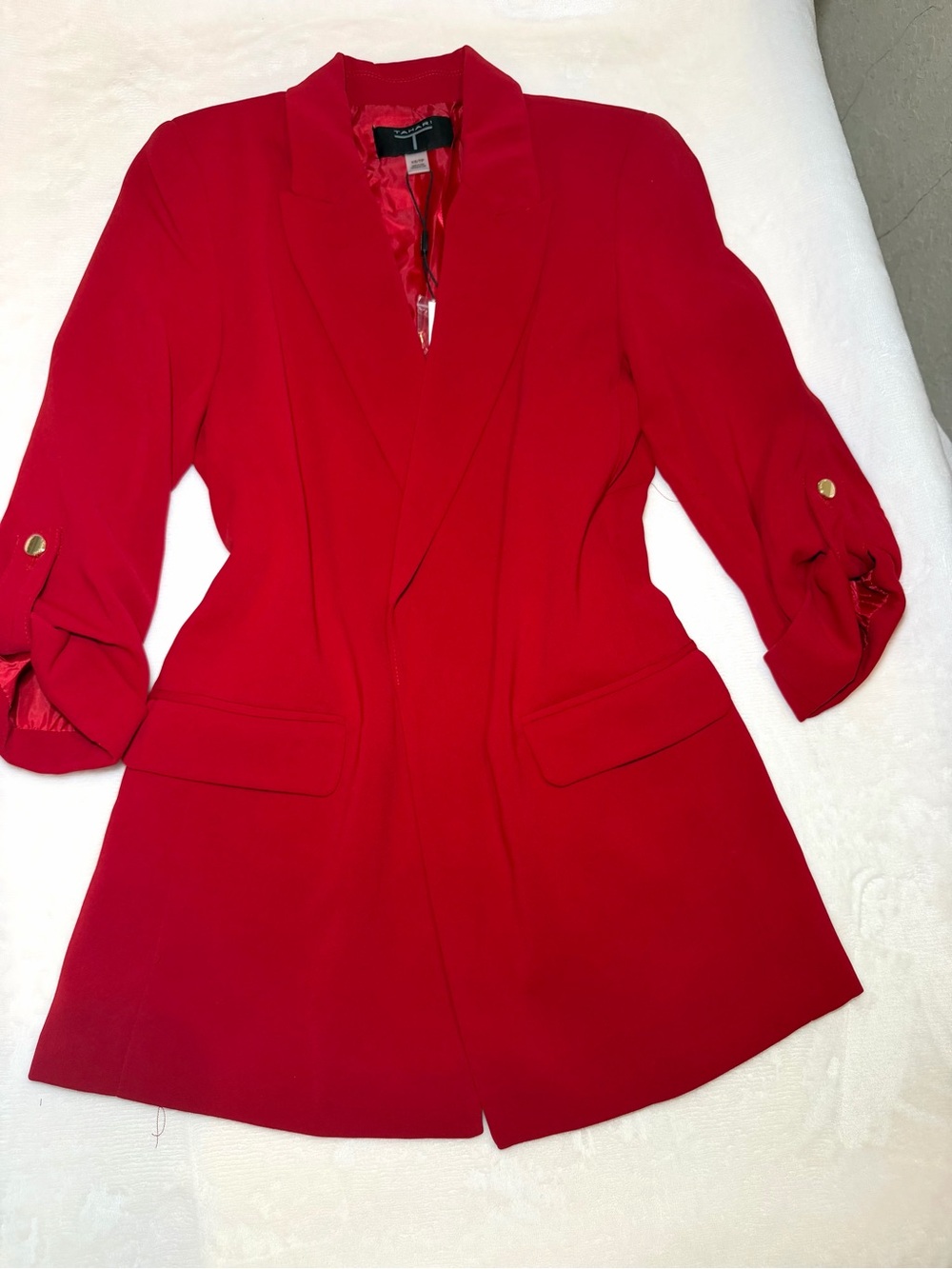 Tahari Vibrant Red Blazer Dress